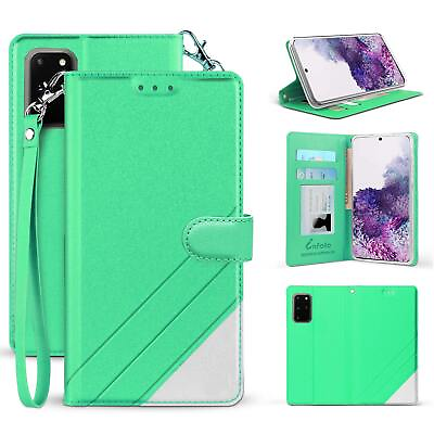 #ad Infolio D Wallet ID Cover Designed For Samsung Galaxy Note 20 Case Mint White