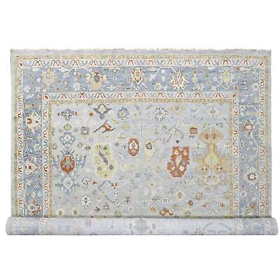 #ad 12#x27;2quot;x15#x27; Chrome Hand Knotted Oushak Supple Wool Oversized Rug R84509