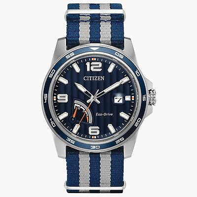 #ad Citizen Men’s PRT Eco Drive Dark Blue Dial Stainless Steel Watch AW7038 04L $99.95
