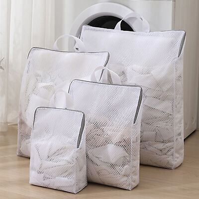 #ad Clothes Mesh Laundry Bag Clothing Washing Capacity Foldable with Handle
