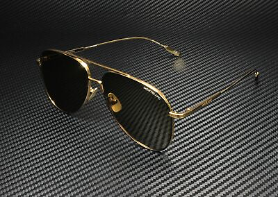 #ad MONTBLANC MB0078S 001 Aviator Titanium Shiny Gold Bronze 59 mm Men#x27;s Sunglasses