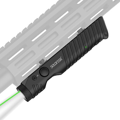#ad SOLOFISH 1450 Lumens Tactical Flashlight amp; Green Laser Sight M LOK Rail Magnetic
