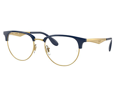 #ad NEW Ray Ban RX0RX6396 8100 53 NO CASE Blue Gold Eyeglasses