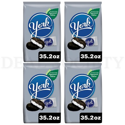 #ad YORK Dark Chocolate Peppermint Patties Easter Candy Party Pack 35.2 oz Lot of 4