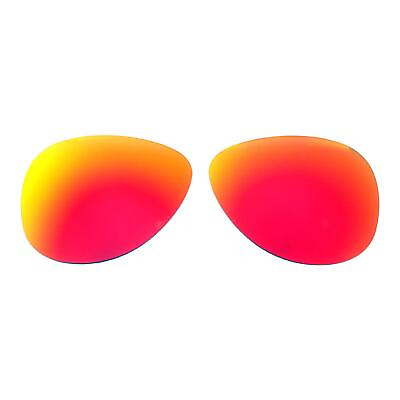 #ad New Walleva Fire Red Polarized Replacement Lenses For Oakley Elmont M Sunglasses