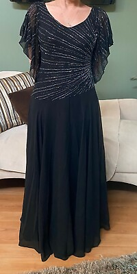 #ad NEW WITH TAGS Mother of the Bride J KARA BEADED CHIFFON GOWN Size 8