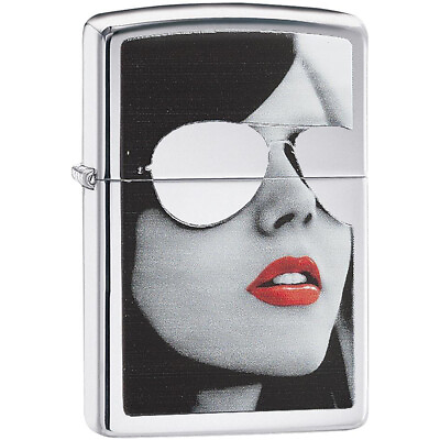 #ad Zippo High Polished Chrome Sunglasses Pocket Lighter