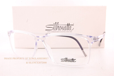 #ad Brand New Silhouette Eyeglass Frames Eos View 2928 1010 Crystal 56mm Men Women