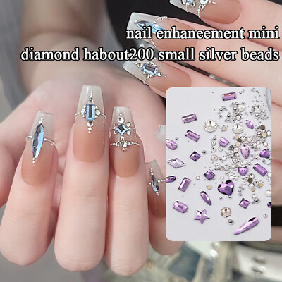 #ad 3D Nail Gem Acrylic Decor Mix Jewelry Nail Rhinestone Crystal Glass Manicure