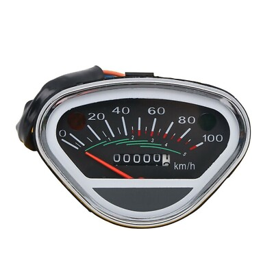 #ad Motorcycle Speedometer 100Km H Tachometer Odometer Instrument for 70 W4L9