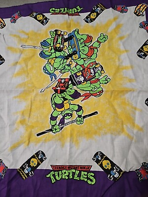 #ad Vintage TMNT 21 Inch Bandana Teenage Mutant Ninja Turtles