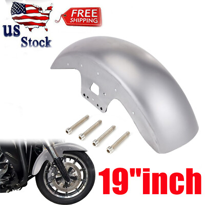 #ad Unpainted 19quot; Wheel Wrap Front Fender For Harley Davidson Touring Custom Baggers