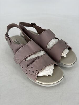 #ad Hotter Comfort Concept Womens Taupe Leather Adjustable Strap Sandals US 10 UK 8 $35.00