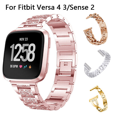 #ad Stainless Steel Wrist Bracelet For Fitbit Versa 4 3 Sense 2 Sense Band Strap