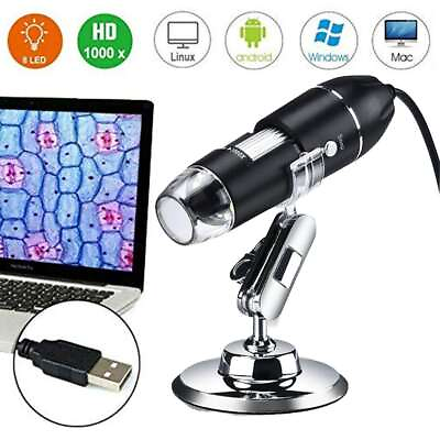 #ad 1000X Zoom 8LED HD 1080P USB Microscope Digital Magnifier Endoscope Video Camera