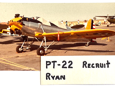 #ad P3 1982 Photo Madera Air Show Airplane PT 22 Recruit Ryan Warplane Airplane