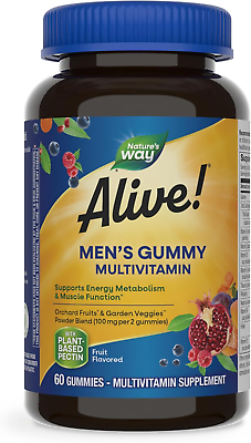 #ad Alive Men#x27;s Daily Gummy Multivitamin Supports Energy Metabolism* Muscle Funct
