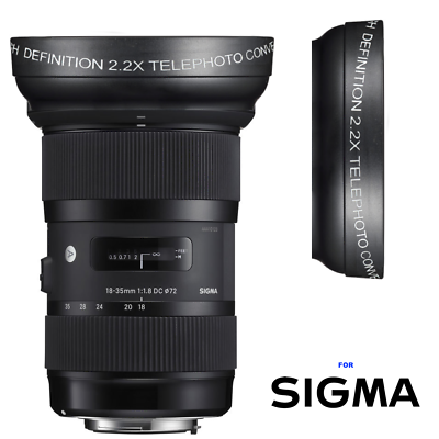 #ad 2.2X HD 16K TELEPHOTO LENS FOR Sigma 18 35mm f 1.8 DC HSM Art Lens for Canon EF