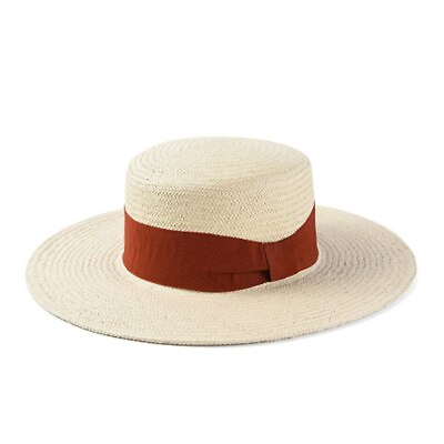 #ad Ladies Hats Summer Panama Sun Hat Women Straw Bowknot Beach Wide Brim Sun Cap