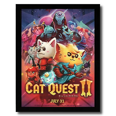 #ad 2020 Cat Quest II 2 Framed Print Ad Poster PS4 Nintendo Switch Video Game Art