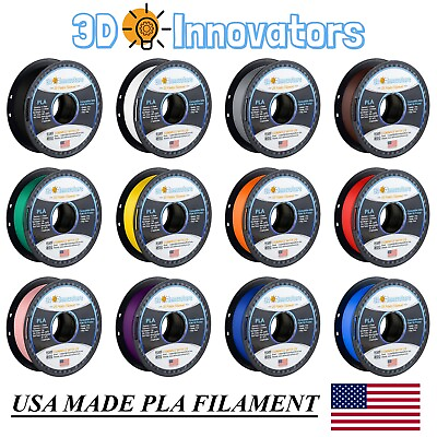#ad 3D Innovators 3D Printer PLA Filament 1.75mm 1KG 2.2LB NEW COLORS