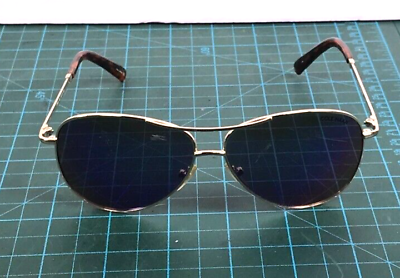 #ad Cole Haan C669 Aviator Sunglasses Gold With blue Mirror Tint SEE PHOTOS