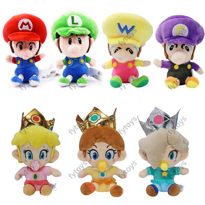 #ad Super Mario Bros Plush Toys Baby Mario Luigi Rosalina Wario Waluigi Stuffed Doll