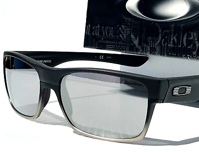 #ad Oakley TWO FACE Matte Black w Square Machinist Ocon w Chrome Lens Sunglass 9189