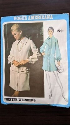 #ad Vintage 60s 70s Vogue Sewing Pattern 2261 Chester Weinberg Size 10 Cut complete