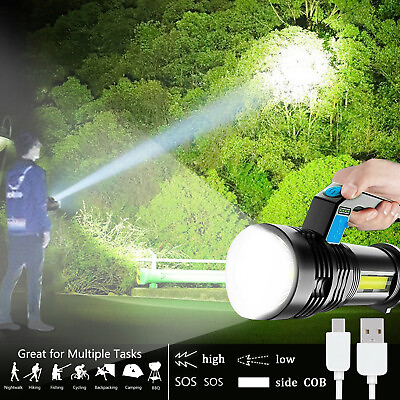 #ad Most Powerful 9900000LM LED Rechargeable Flashlight Tactical Torch High Light