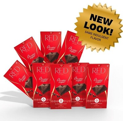 #ad RED Chocolate Dark chocolate 100g 40% Gluten free No Sugar 20 PACK