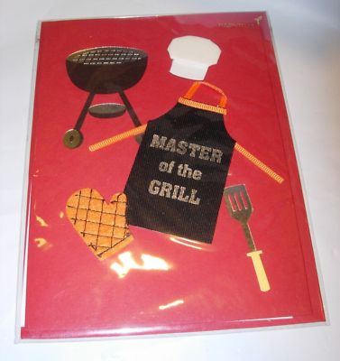#ad new Papyrus Card FATHERS DAY dad master of the bbq grill summer fun
