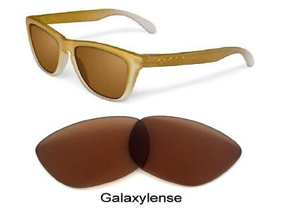 #ad Galaxy Replacement Lenses For Oakley Frogskins Sunglasses Brown Color 100% UVAB