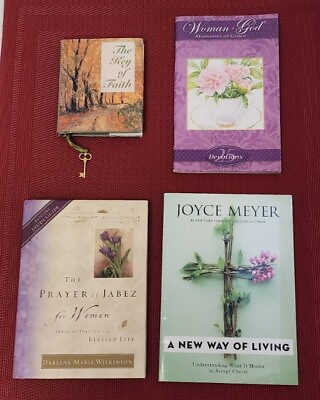 #ad Lot of 4 Books Christian Books WOMEN Devotionals Key of Faith Women of God Jabez