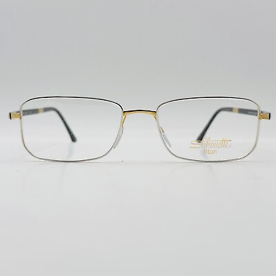 #ad Silhouette eyeglasses Ladies Men#x27;s Angular Silver Braun Titanium Mod. 7542 New