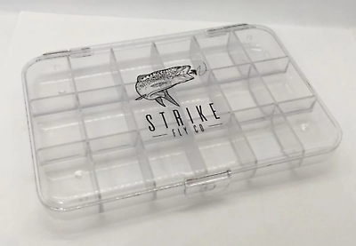 #ad Large Clear 18 Compartment Fly Box $15.99