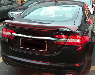 #ad Double Layer Rear Trunk Unpainted Spoiler Wing Tail Lip For 2012 2015 Jaguar XF