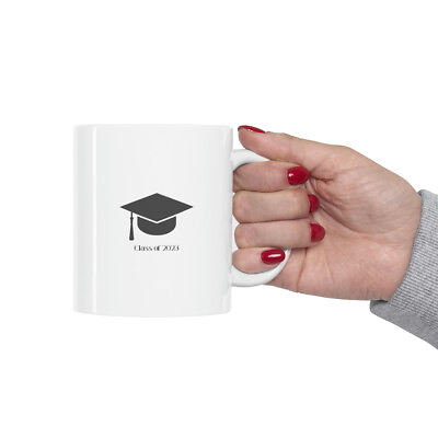 #ad Graduation Diploma Hat tassel Gift Mug 2023 White C Handle Ceramic Mug 11oz #Q