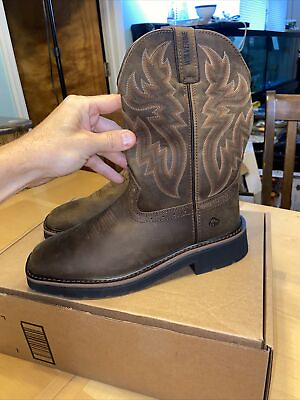 #ad Wolverine Leather Cowboy Boots Size 8.5 M Mens Square Toe Western