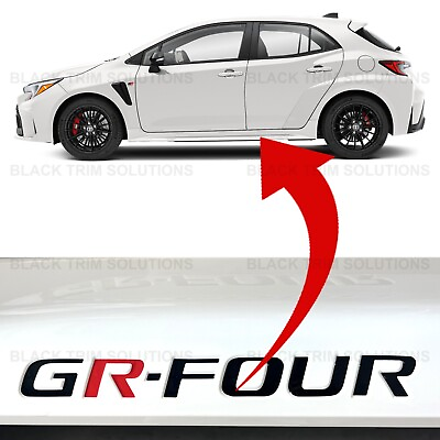 #ad For Corolla GR Four Rear Side Indent Red R Black DECALS Vinyl 2023 2024