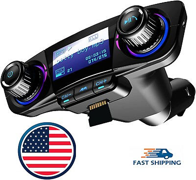 #ad Bluetooth Car FM Transmitter MP3 Player Hands free Radio Adapter Kit USB Charger $16.83