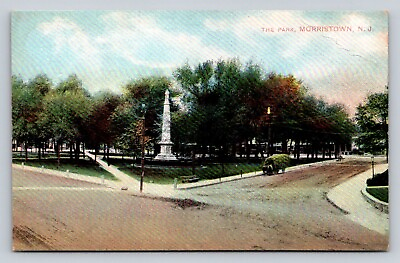 #ad c1910 Street View The Park Morristown New Jersey P755
