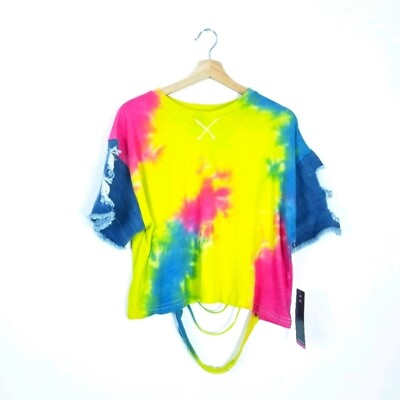 #ad Love Boutique 1X Tie Dye Top New Distressed