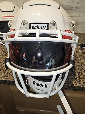 #ad Schutt F7 LX1 Youth Football Helmet W Facemask White Size Large