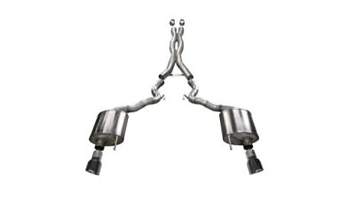 #ad Corsa Cat Back Dual Xtreme Exhaust System Fits 15 17 Ford Mustang 14342BLK