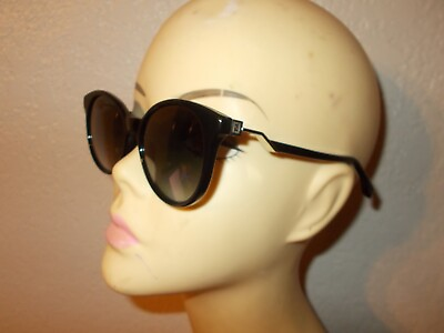 #ad FENDI FF 0231 S 80790 Shiny Black Frame Blue Gray Lenses Sunglasses