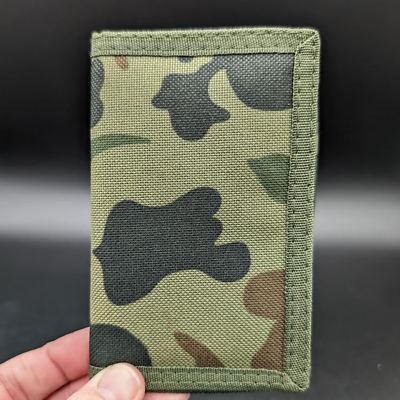 #ad Trifold Camo Camouflage Wallet Nylon Army green Teen Kids Pocket Gift Boys Vtg