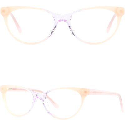 #ad Light Womens Cat Eye Plastic Frames Spring Hinges Acetate Glasses Eyeglass Brown
