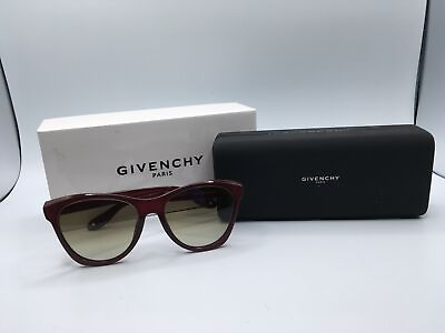 #ad Givenchy GV 7068 Women#x27;s Red Frame Green Gradient Lens Cat Eye Sunglasses 55MM