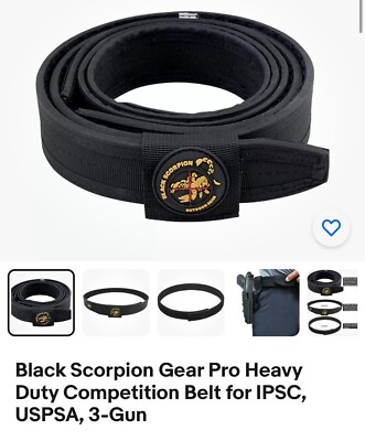 #ad Black Scorpion Gear Pro Heavy Duty Competition Belt for IPSC USPSA 3 Gun